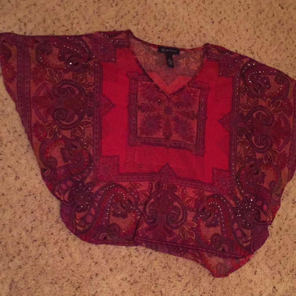 See-through read shirt